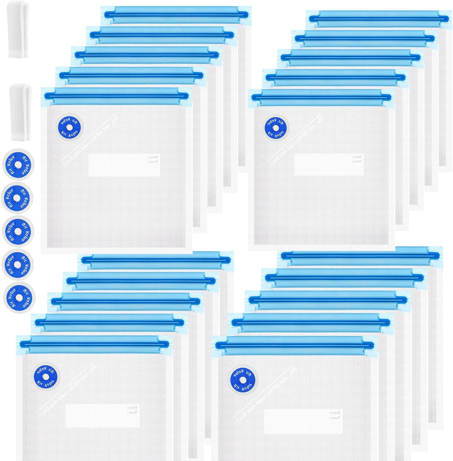 Reusable Sous Vide Bags 27Pcs BPA Free Vacuum Sealer Food Storage