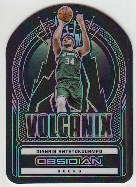 2021-22 Panini Obsidian Giannis Antetokounmpo Volcanix Holo Die Cut Case Hit SP
