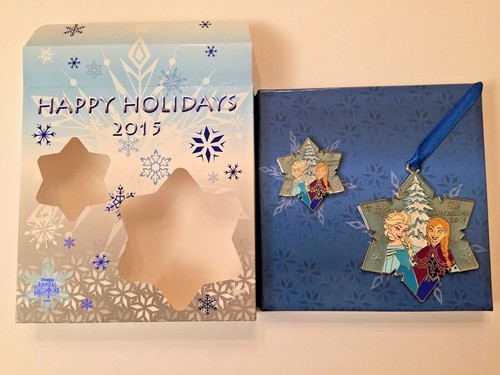 Disneyland Frozen Anna & Elsa Christmas Holiday Ornament & Pin LE 500 AP Excl. - Picture 2 of 3