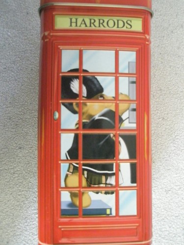Harrods of London Tin Phone Booth COIN BANK w/ Bears - Picture 4 of 11