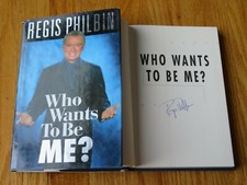 Talk Show Host REGIS PHILBIN signed WHO WANTS TO BE ME? 2000 1st Ed Book #4 COA