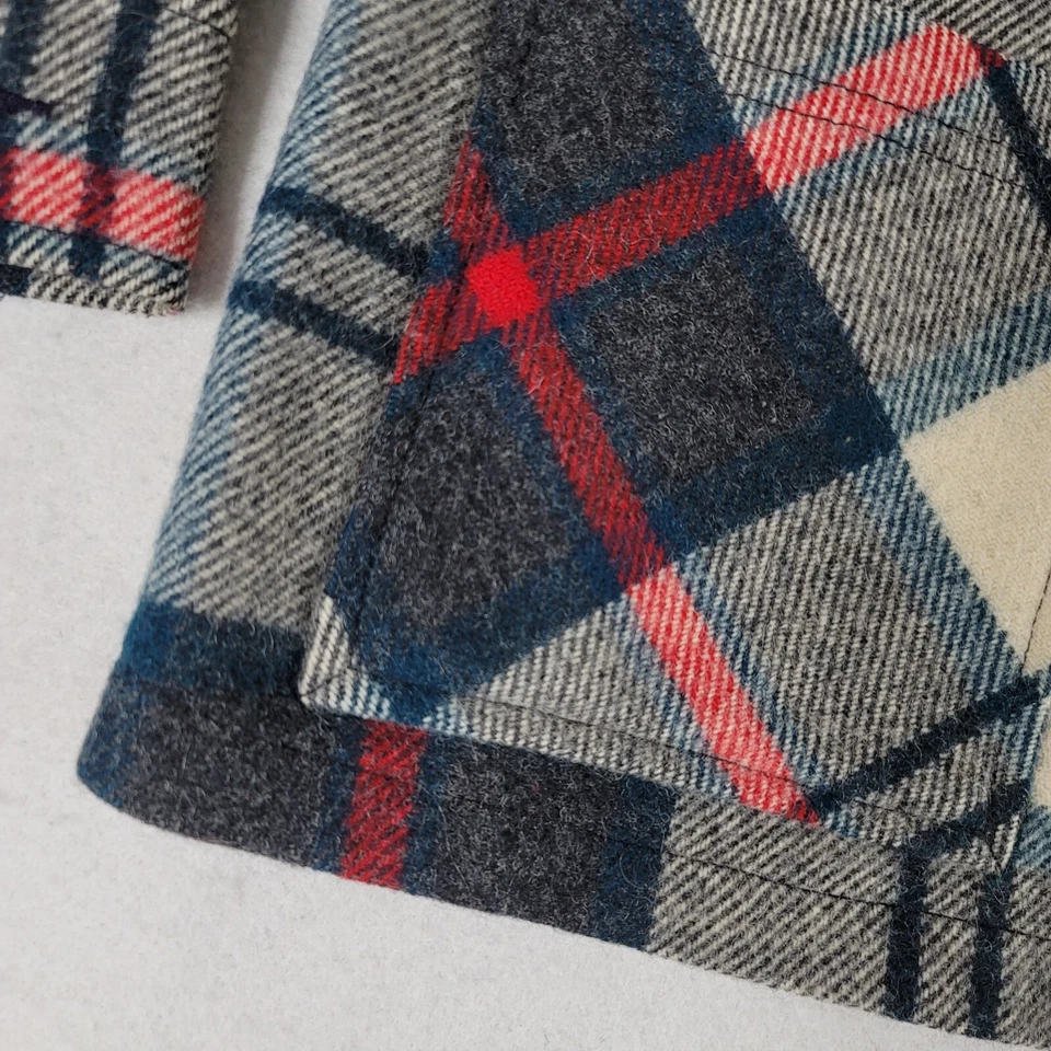 Chaqueta Abrigo Vintage Amana Mujer 36 Mackinaw Cuadros Lana Mill Años 70 80 Retro Foto 2 de 4