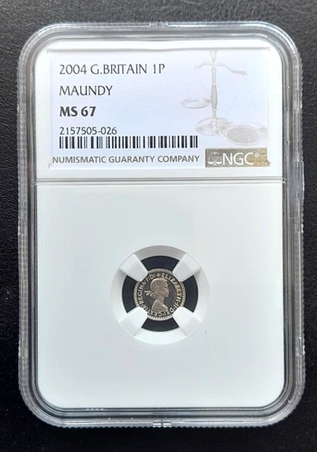 2004 Great Britain MAUNDY 1p One Penny. Elizabeth II: NGC MS67