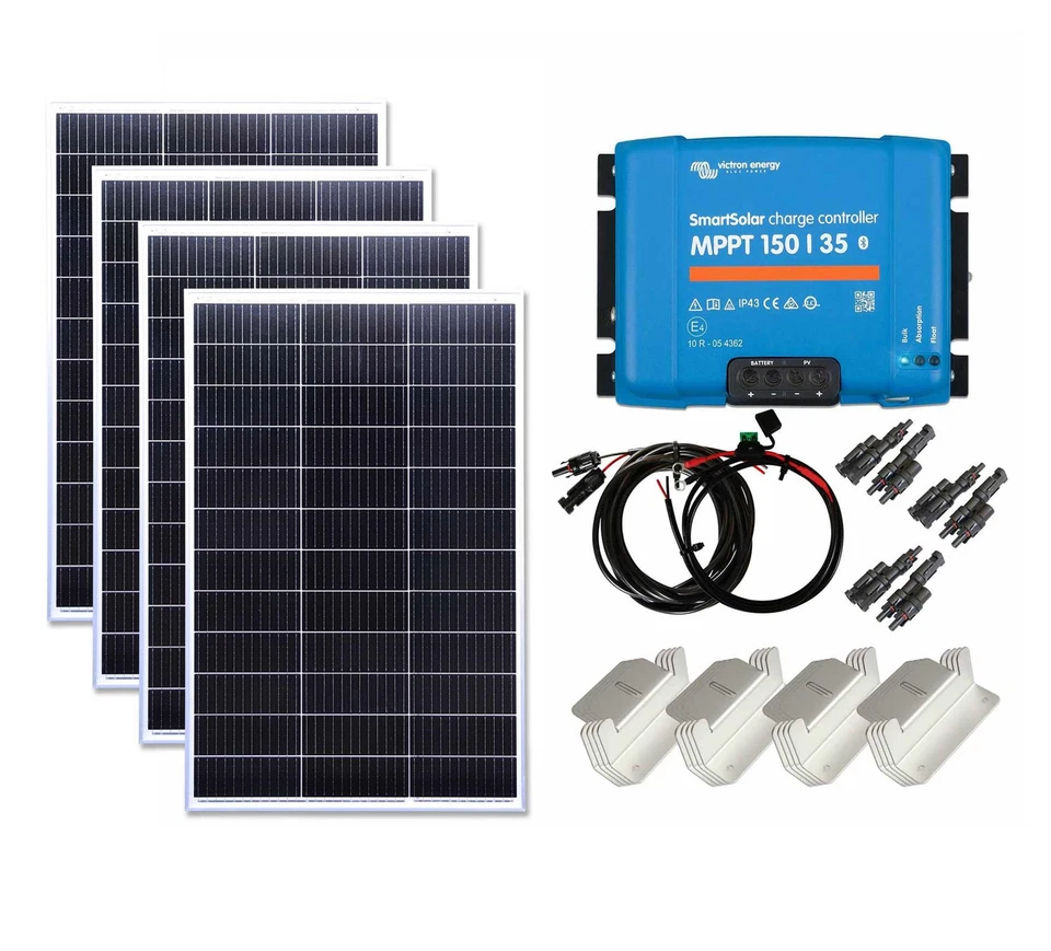 Victron 600w Mono Solar Panel Kit Charging MPPT Smart Controller Battery Z-Mount