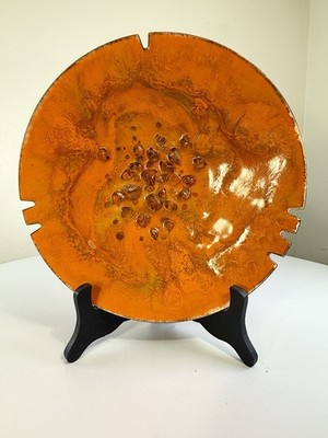 Myrna Eaton& CE Brown Enamel & Copper Dish 