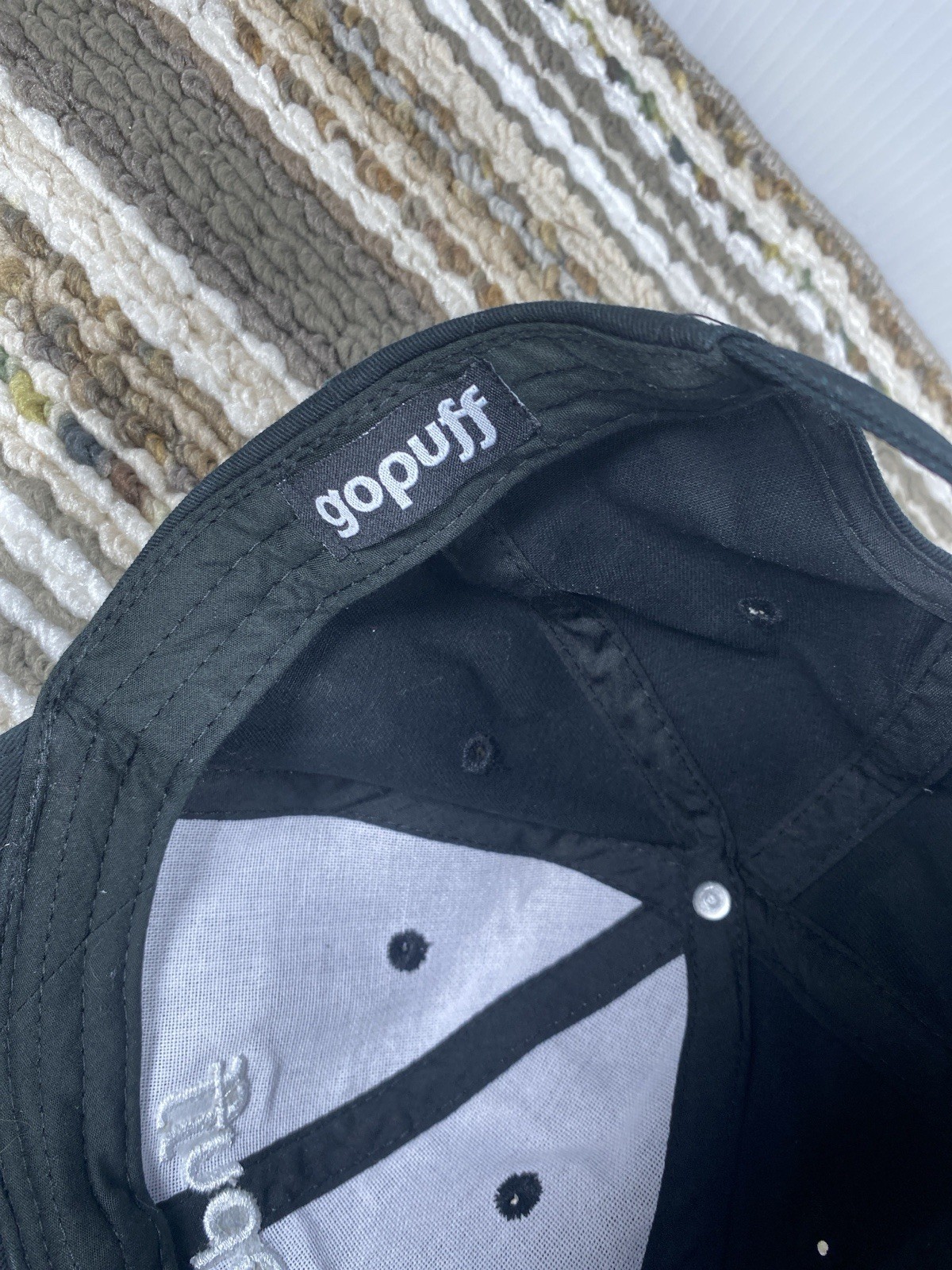 Gopuff Black Baseball Cap Adjustable Strapback Em… - image 3