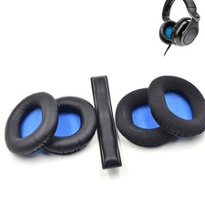 Leather Earpads Cushion Headband Cover For Sennheiser HD8 DJ HD6 MIX Headphone H