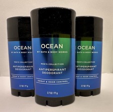 Bath  Body Works Ocean For Men Antiperspirant Deodorant 2.7 Oz x3