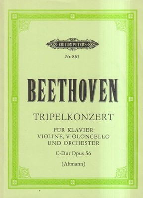 Noten: Tripelkonzert, Beethoven, C-Dur, Opus 56, Edition Peters Nr. 861, Klassik