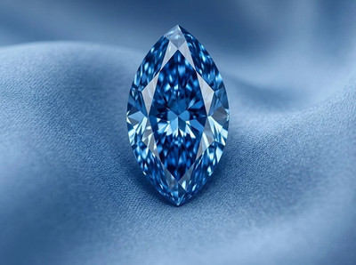 5 Ct Certified Lab Grown Diamond Marquise Cut Blue Color D Grade VVS1
