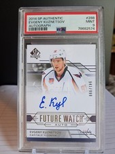 2014-15 Upper Deck SP Authentic Future Watch PSA 9 Evgeny Kuznetsov Rookie Auto
