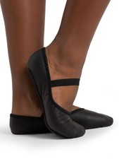 Capezio NEW Luna Leather Ballet Shoe, Full Sole, in Black, Women s Sz 9, NIB