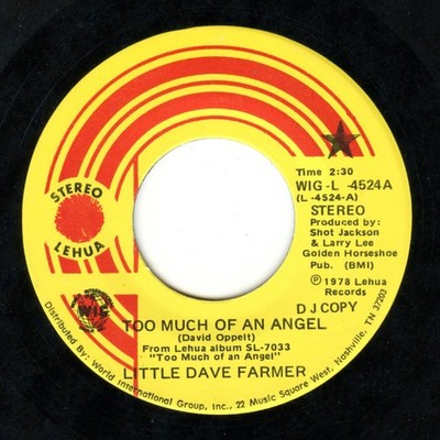 Little Dave Farmer - Too Much Of An Angel / Country Feelings  - Promo - G8100z