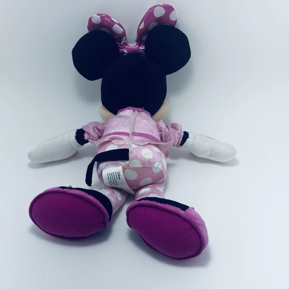 Disney Minnie Mouse Happy Helpers Cantando 13" Juguete de Peluche Vestido Rosa con Lunares Blancos Foto 2 de 4