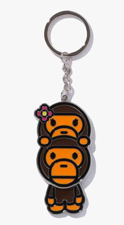 A Bathing Ape Baby Lisa on Baby Milo Key Chain Accessory Bag Charm Brown 13990₽