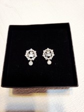 J.Estina Nobility Tiara Earings JJT1EQ5AS014SC000 Silver 925 Cubic Zirconia