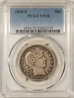 1915-S BARBER HALF - PCGS VF-30, NICE!