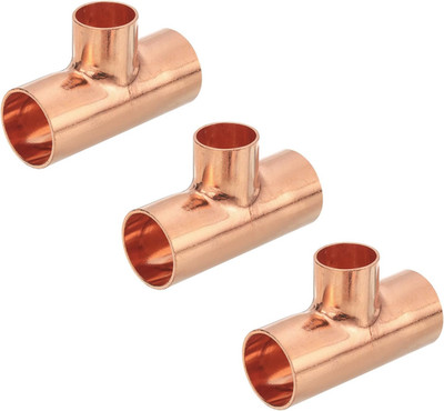 1-Inch X 3/4-Inch X 1-Inch Copper Reducing Tee Copper Pressure Pipe Fitting Conn