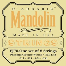 D'Addario EJ70 Phosphor Bronze Ball End Mandolin Strings
