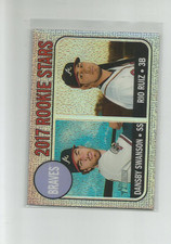 2017 TOPPS HERITAGE CHROME PURPLE REFRACTORS #76 DANSBY SWANSON/RIO RUIZ
