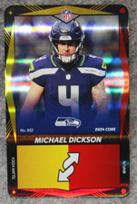 Michael Dickson 2024 NFL UNO Elite Core Edition Yellow Red Foil Card #052