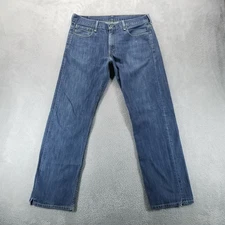 Levis 569 Jeans Mens 34x34 Blue Loose Straight Mid Rise Dark Wash