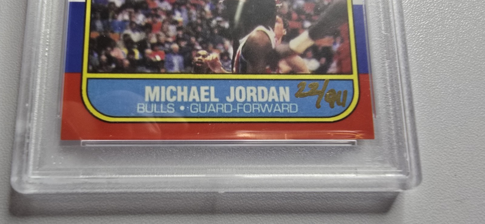1986 Fleer Michael Jordan Reprint Signed by Robert O'Neill PSA 10 Auto GEM MINT view 3