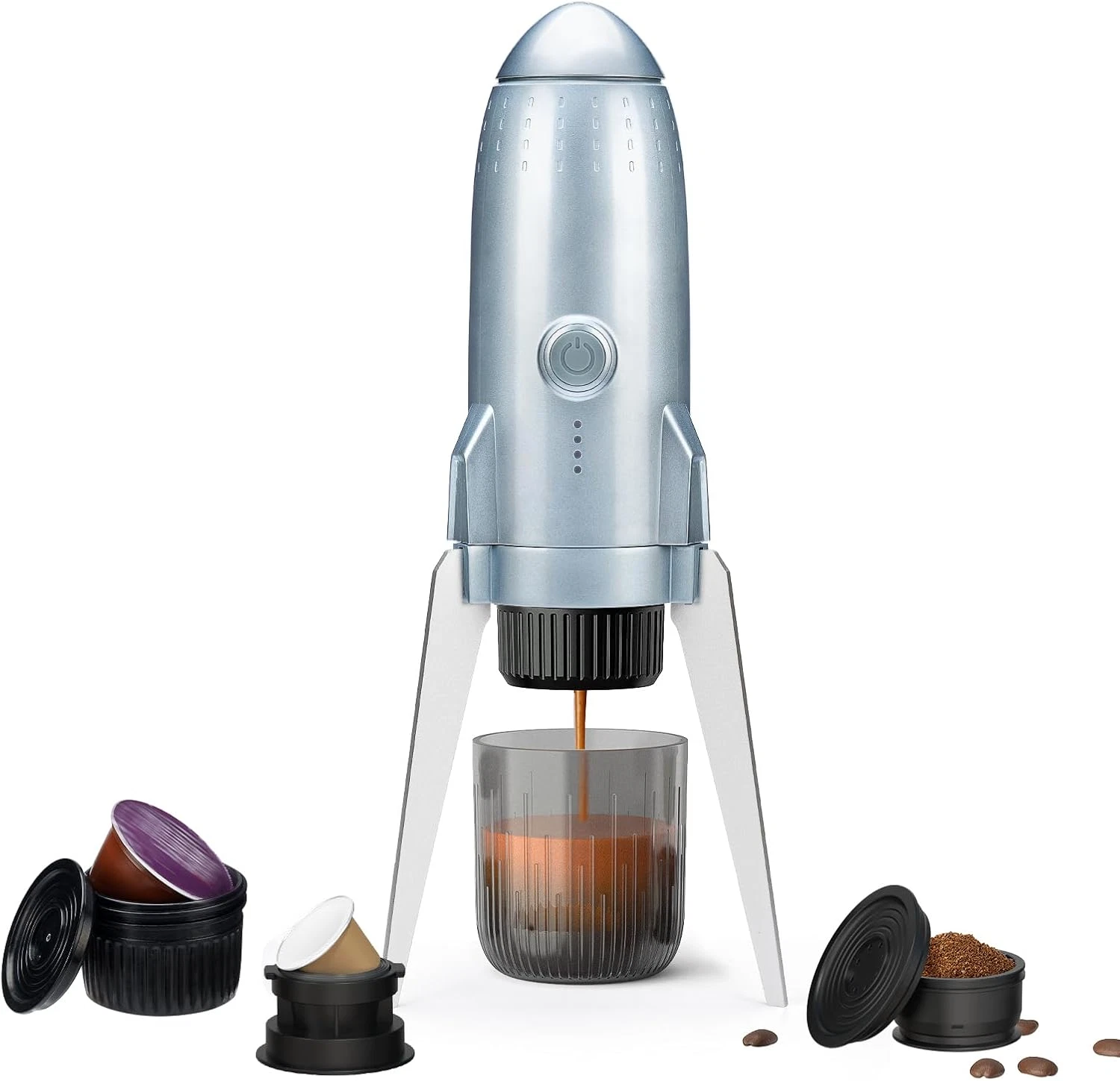 Compact 3-in-1 Electric Espresso Maker for Travel, Camping & Hiking