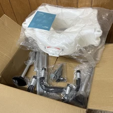 ELENKER Raised Toilet Seat W/ Widened Handles Adjustable Height, Model# HFK-3378