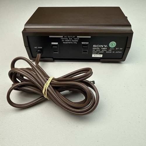 Vintage Sony Digital Timer DT-30 Clock Made in Japan Missing Face Plate - Works - Picture 5 of 6