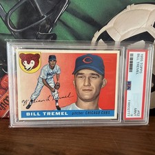 1955 TOPPS #52 BILL TREMEL CHICAGO CUBS Psa 9 Mint Perfect New Case 50-50