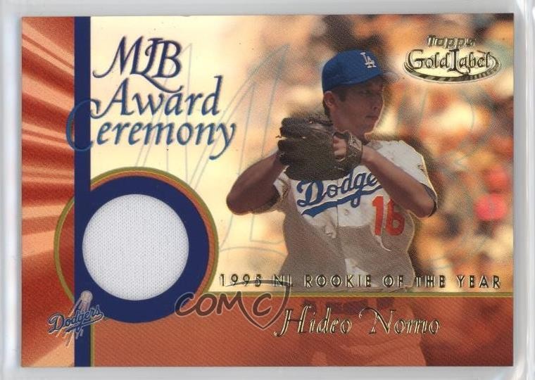 Hideo Nomo #GLR-HN 2001 Topps Gold Label MLB Award Ceremony Relics