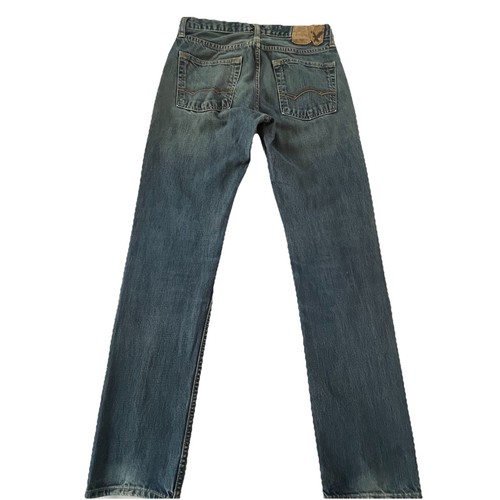 American Eagle Jeans Men's 28x31 Slim Straight Mid Rise Dark Wash - Picture 3 of 15