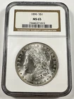 1896 $1 Morgan Dollar NGC MS65 90% Silver PHILADELPHIA US Coin - GEM