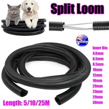 Poly Corrugated Tubing Split Wire Loom, Electrical Cable Sleeve Flexible Conduit