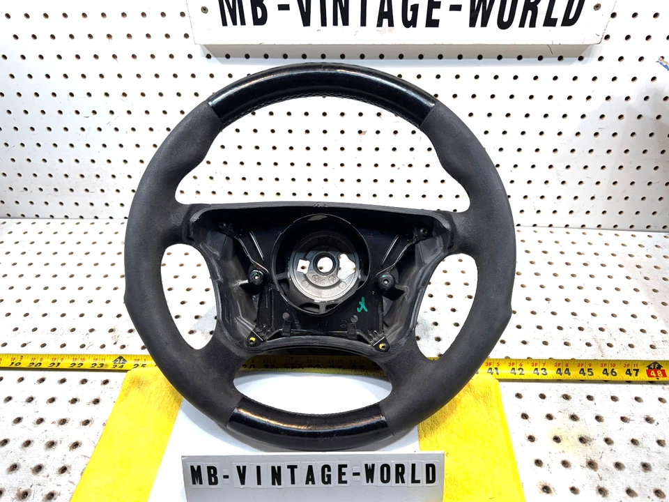 AMG Mercedes 00-02 W210 E55 W208 CLK55 ALCANTARA / черный кожаный руль 1 колесо - Изображение 2 из 4