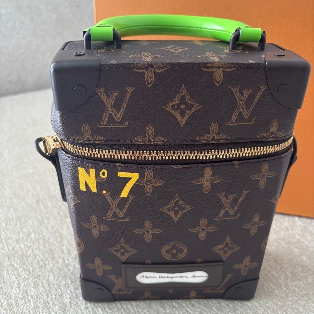 Authentic Louis Vuitton Vertical Box Trunk Monogram Shoulder Bag