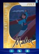 Topps Disney Collect CHARACTER OF THE MONTH COTM JULY 2025 Signature SR #1 MULAN