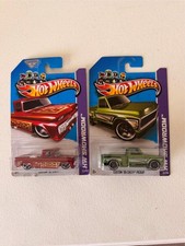 Hot Wheels HW Showroom Custom 62 Chevy - Custom 69 Chevy Pickup Lot of 2 N22