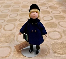 1983 Dollhouse Miniature Blond Child Doll ARTISAN Made SMALL PEOPLE by Cecily