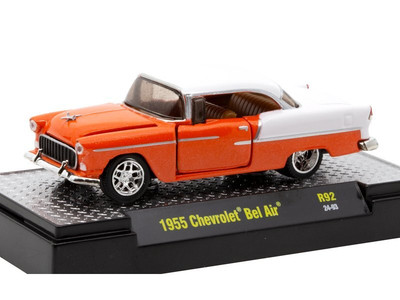 CHEVROLET Bel AIr - 1955 - white/orange - M2 1:64