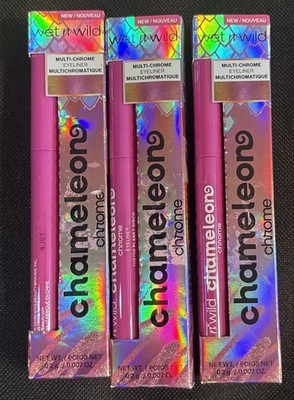 3pcs Wet n Wild Multi-Chrome Eyeliner Chameleon Planet Disco Up To 18H WEAR 