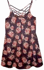 Entro Dress S Boho Hippie Floral Cottagecore Lined Criss Cross Strappy Sundress