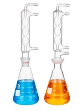 Calcium Oxide Testing Glassware: 250ml Flask & 120mm Condenser Lab Supply