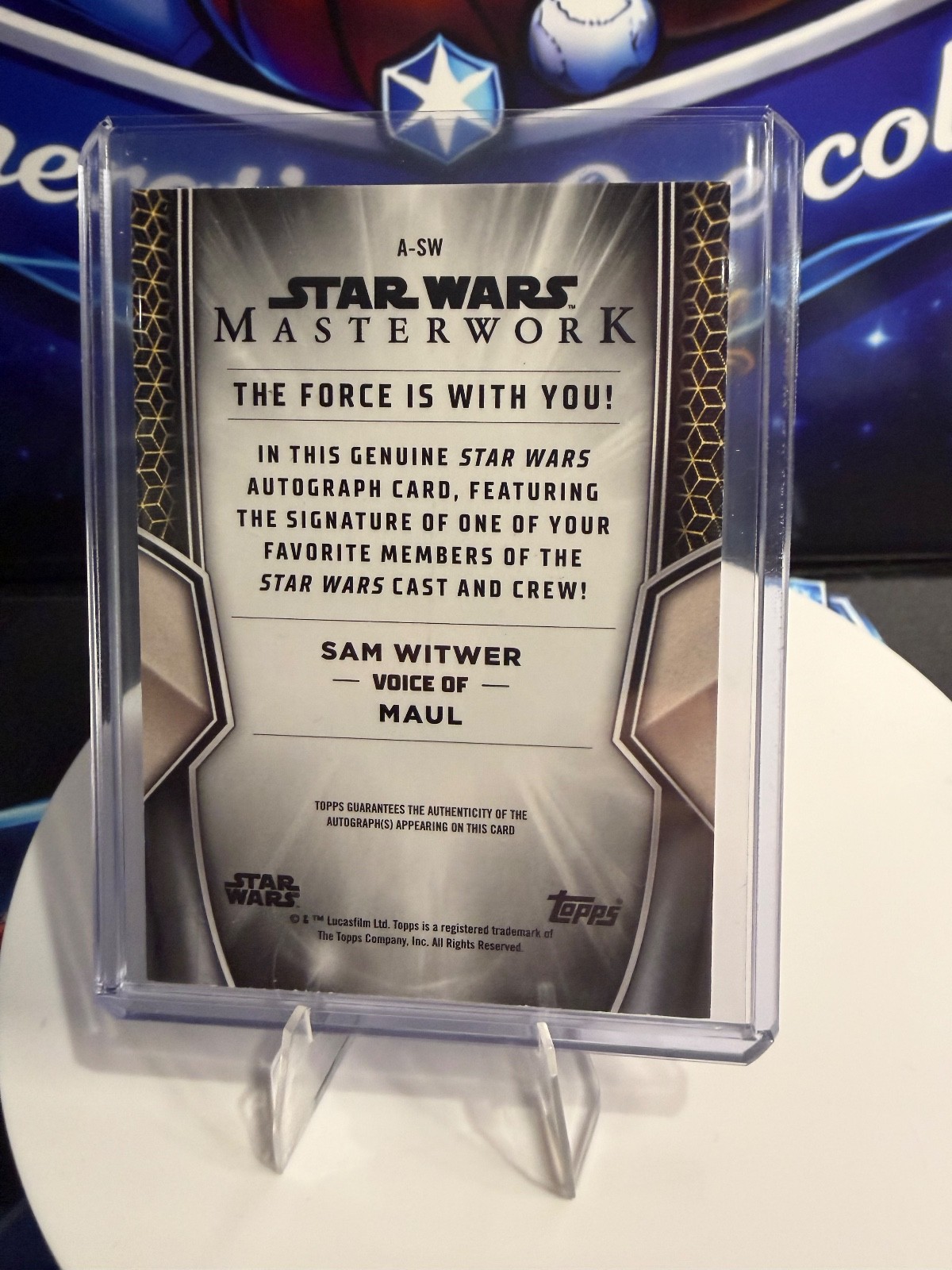 2025 Topps Star Wars Masterwork Sam Witwer As Maul Auto Autograph NM view 2