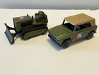 Vtg 1969 Lesney Matchbox Superfast Military Field Car And Case Tractor
