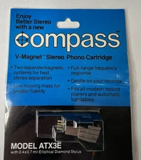 AUDIO TECHNICA COMPASS ATX3E STEREO PHONO CARTRIDGE WITH STYLUS  NEW