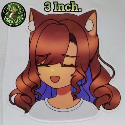 [OC][3 Inch.] Maria Silva Overthinking Catgirl! Water-Resistant Vinyl Sticker!
