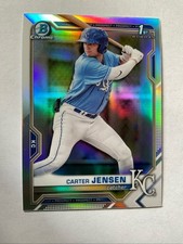 2021 Bowman Chrome Draft Refractor CARTER JENSEN 1st Bowman RC ROYALS #BDC-106