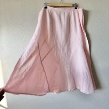 Vintage Avenue Linen Blend Skirt Womens Plus Size 20 Cottagecore Neutral Peasant